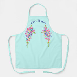 Delantal Ar floral floral femenino elegante y personalizada