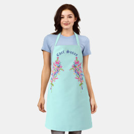 Delantal Ar floral floral femenino elegante y personalizada