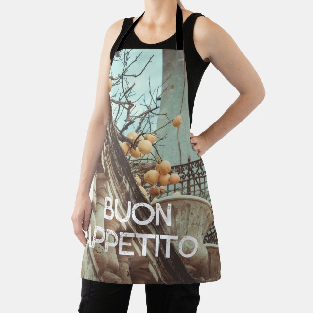 Delantal Árbol de limón y edificios antiguos (in situ)