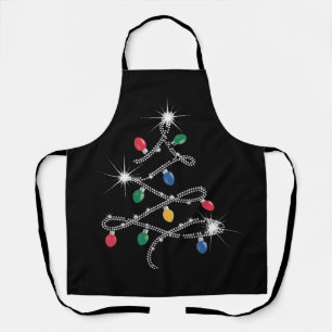 Delantal Árbol de luces de Navidad con Rhinestone Mega Bril