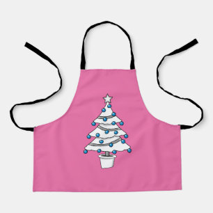 Delantal Árbol de Navidad Blanco