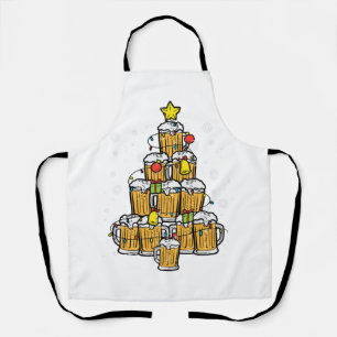 Delantal Árbol de Navidad Cerveza Nochebuena Brew Dad Men