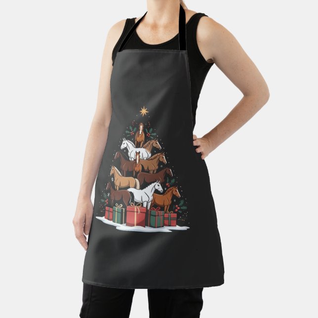 Delantal Árbol de Navidad con forma de caballo Equino Navid (in situ)
