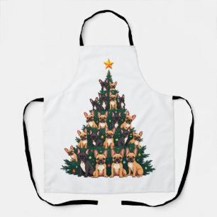 Delantal Árbol de Navidad con perros terrier Regalo de Navi