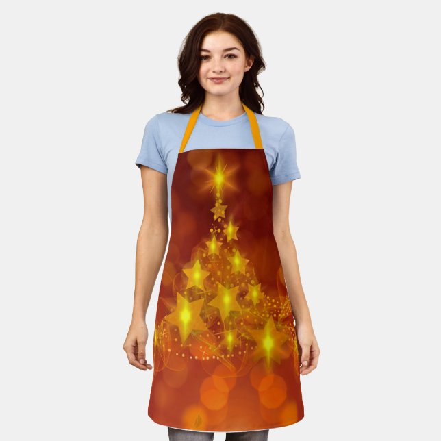 Delantal Árbol de Navidad de estrellas de oro de juego coin (Gastado)