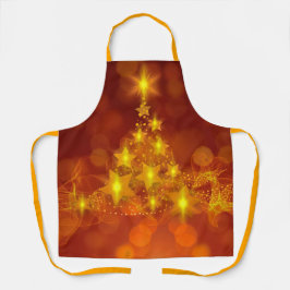 Delantal Árbol de Navidad de estrellas de oro de juego coin