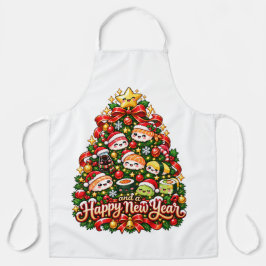 Delantal Árbol de Navidad de Sushi Kawaii
