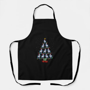 Delantal Árbol de Navidad enciende Santa Hat ELF Unicorn Xm