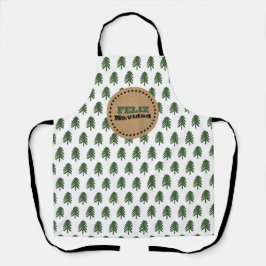 Delantal Árbol de Navidad Feliz Navidad moderno
