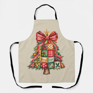 Delantal Árbol de Navidad Patchwork Coquette Xmas Tree