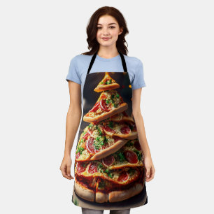 Delantal Árbol de Navidad Pizza