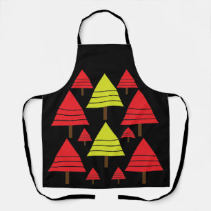 Delantal Árbol de Navidad Rojo Verde Hermosa Cocina Reposte