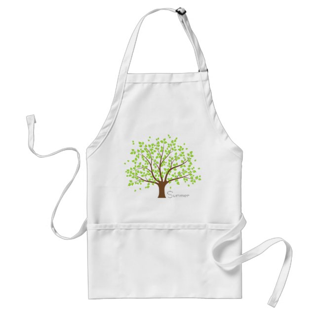 Delantal Árbol verde de verano (Frente)