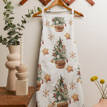 Delantal Árbol vintage de Navidad | Feliz Navidad<br><div class="desc">Aprovecha el encanto intemporal de la temporada navideña con nuestro diseño de Árbol de Navidad Vintage Watercolor. Esta exquisita pieza capta el espíritu de la yuletide con un toque nostálgico, lo que lo convierte en el complemento perfecto a su decoración de vacaciones y un maravilloso regalo para sus seres queridos....</div>