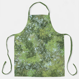 Delantal Árboles de hoja verde con cielo azul asomando arte