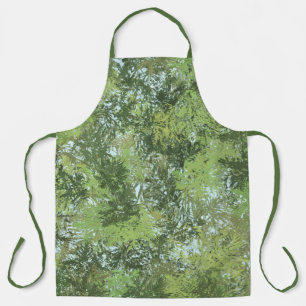 Delantal Árboles de hoja verde con cielo azul asomando arte