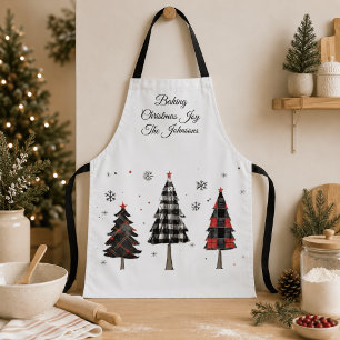 Delantal Árboles de Navidad de Cuadro Personalizados con Ap