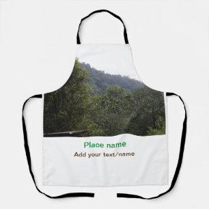 Delantal Árboles de selva selva bocas viajes agregar nombre