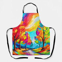 Delantal Árboles del arcoiris: Vivid Forest