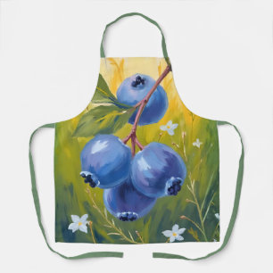 Delantal Arbusto de Arándanos   Pintura de Acuarela de Frut