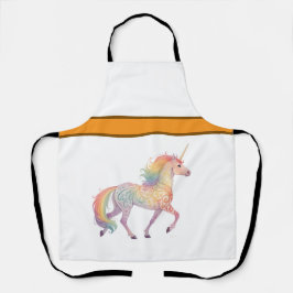 Delantal Arcoíris Mágico Unicornio Personalizado 