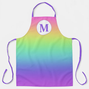 Delantal Arcoiris monograma personalizado