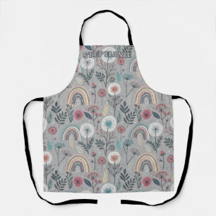 Delantal Arcoiris y botánico caprichosos