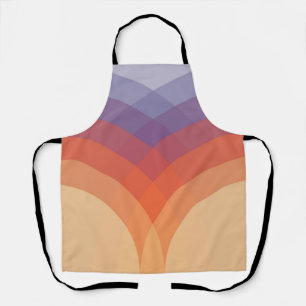 Delantal Arcos pastel morados, naranjas y azules