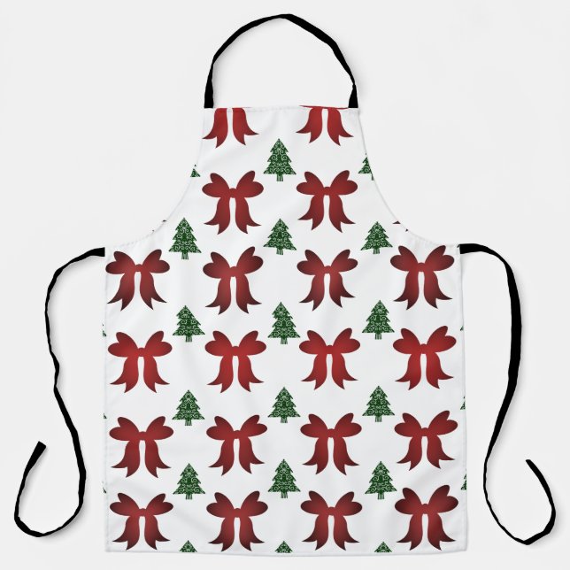 Delantal Arcos y árboles navidades (Anverso)