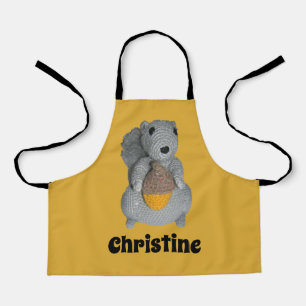 Delantal - Ardilla de juguete con bellota