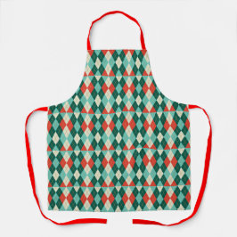 Delantal argyle navidades - apron de vibra vintage de media