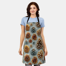 Delantal Armonía de las pineconas de invierno
