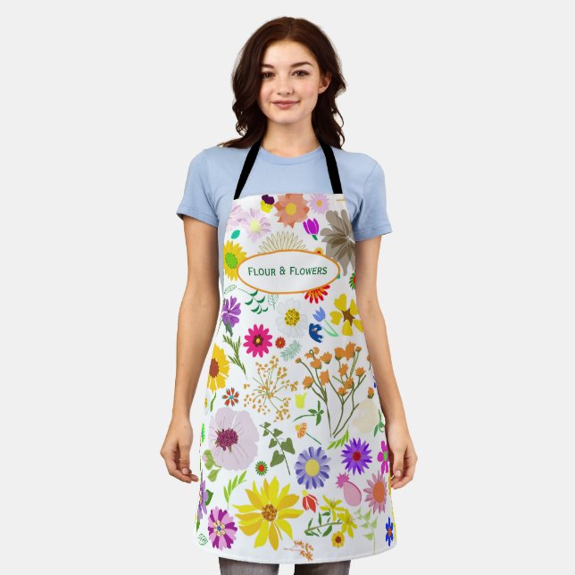 Delantal Armonía floral de primavera (Gastado)