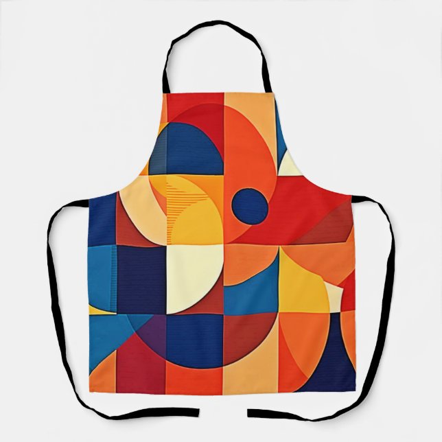 Delantal Armonía Geométrica: Diseño Artístico (Anverso)
