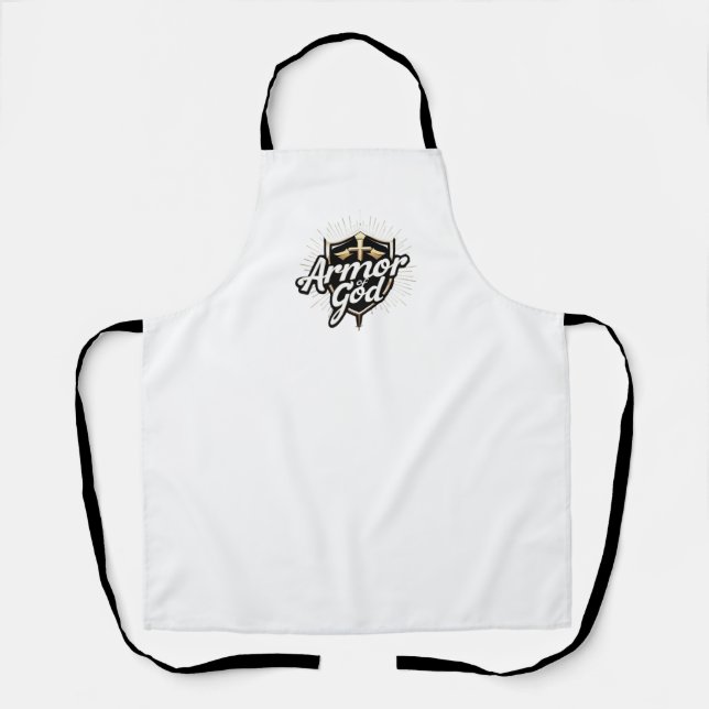 Delantal Armor of God Apron | Faith-Based Kitchen Apron  (Anverso)