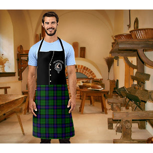 Delantal Armstrong Clan Badge & Tartan Kilt Apron