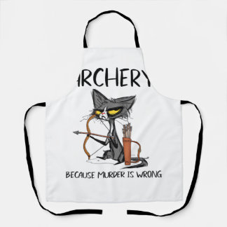 Delantal Arquetería porque el asesinato está mal. Arqueador