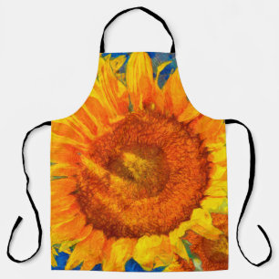 Delantal Arreglo de girasoles. imitación al estilo Van Gogh