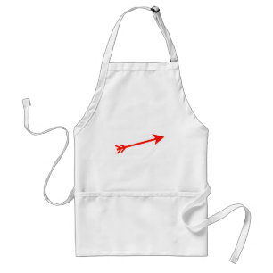 Delantal Arrow Red 15deg Los regalos Zazzle del MUSEO