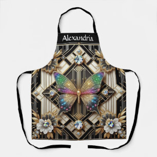 Delantal Art Déco Art Nouveau Mariposa Arcoíris