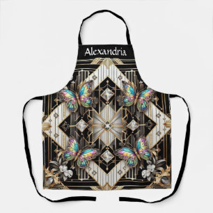 Delantal Art Déco Art Nouveau Mariposa Arcoíris