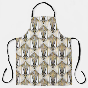 Delantal Art Deco, motivo de oro de lujo