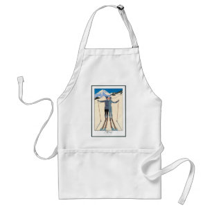 Delantal Art Deco vintage, amantes de la nieve por George B