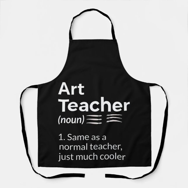 Delantal Art Teacher Definition Funny Artist Artistic Lover (Anverso)