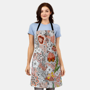 Delantal Arte abstracto floral boho vintage elegante