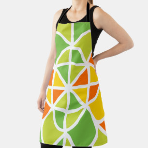 Delantal Arte abstracto geométrico vibrante de ráfaga solar