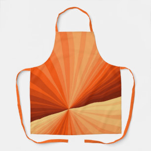 Delantal Arte abstracto moderno naranja rojo vainilla gráfi