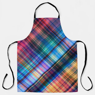 Delantal arte abstracto patrón geométrico diagonal arco iri