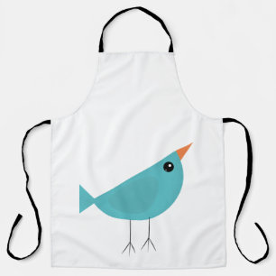 Delantal Arte adorable y caprichoso de aves y naturaleza