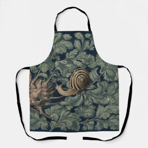 Delantal Arte Antiguo Botánico Art Nouveau Caracol Antiguo